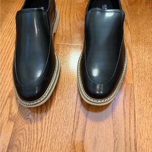 Alfani Black Leather Men's Slip-On Loafers Suitable for Dress or Casual.